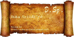 Duka Szilárd névjegykártya